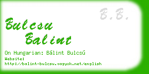 bulcsu balint business card