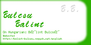 bulcsu balint business card